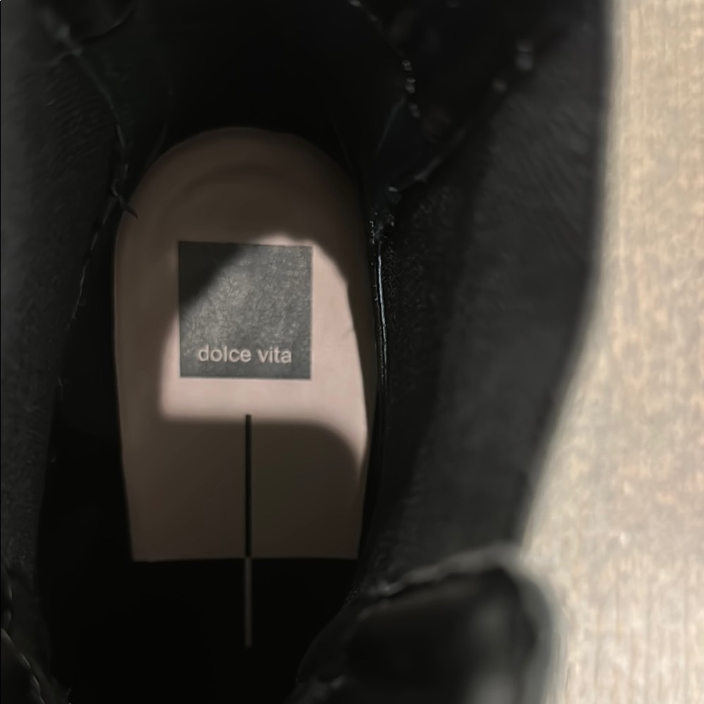 Dolce Vita V-Hawk Black Ankle Boots - Picture 2 of 6